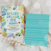 Shark Pool Party Zomer Zwembad Verjaardagsfeest Kaart