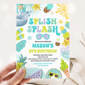 Shark Pool Party Zomer Zwembad Verjaardagsfeest Kaart