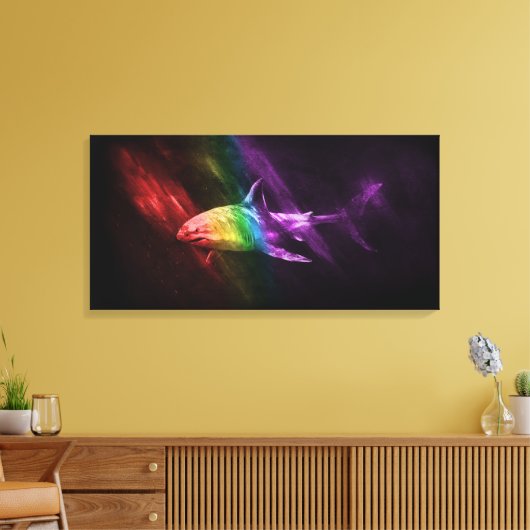Shark Pride Canvas Afdruk (Insitu (Woonkamer))