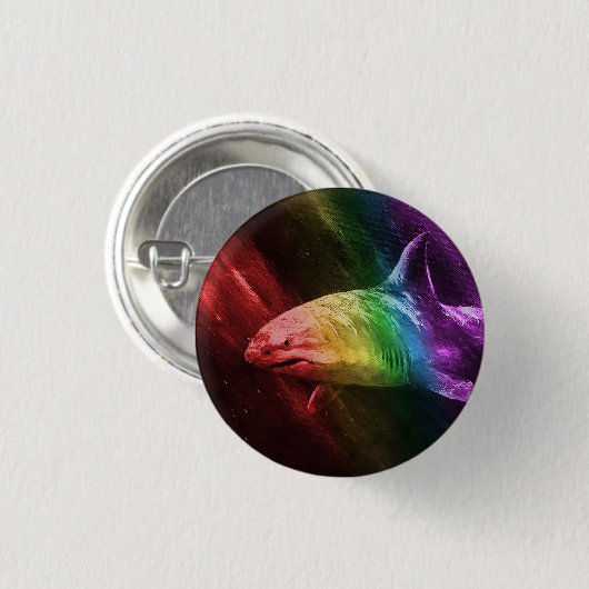 Shark Pride Ronde Button 3,2 Cm (Voorkant /achterkant)