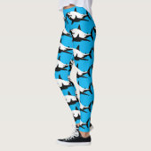 SHARK PRINT BLUE YOGA PANTS LEGGINGS (Links)