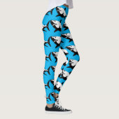 SHARK PRINT BLUE YOGA PANTS LEGGINGS (Rechts)