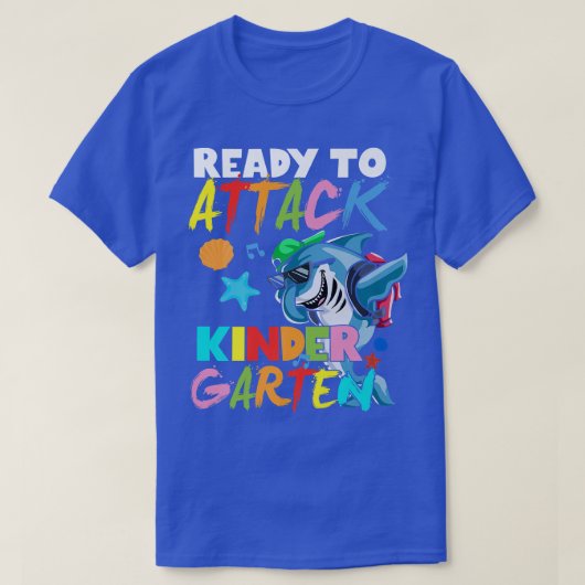 Shark Ready to Attack Kindergarten Teacher Student T-shirt (Design voorkant)