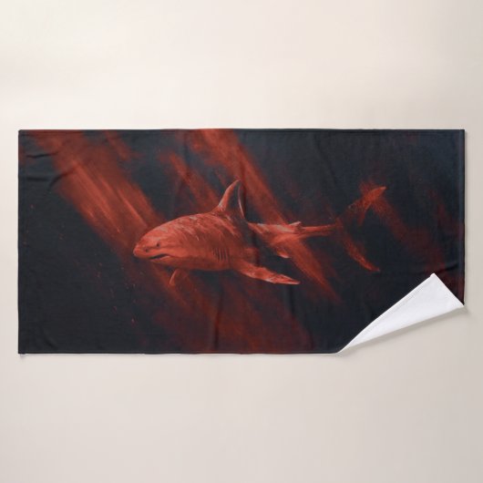 Shark Red 30 X 60 Bath Towel Badhanddoek (Badhanddoek)