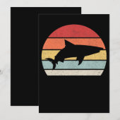 Shark Retro cadeaus Feestdagenkaart (Voorkant / Achterkant)