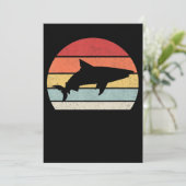 Shark Retro cadeaus Feestdagenkaart (Staand voorkant)