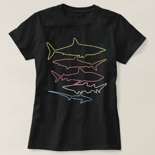 Shark Retro Style  T-shirt (Design voorkant)