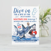 Shark Ride 2 Pool Party Kaart (Staand voorkant)