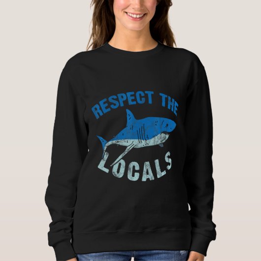 Shark Rights Advoceert Zee Locals Shark Vist Trui (Voorkant)