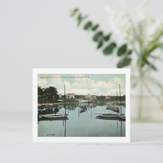 Shark River, Belmar, NJ  Briefkaart (Staand voorkant)