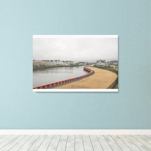 Shark River terug baai Belmar NJ Canvas Afdruk (Insitu (Houten vloer))