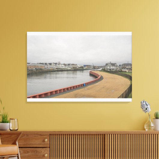 Shark River terug baai Belmar NJ Canvas Afdruk (Insitu (Woonkamer))