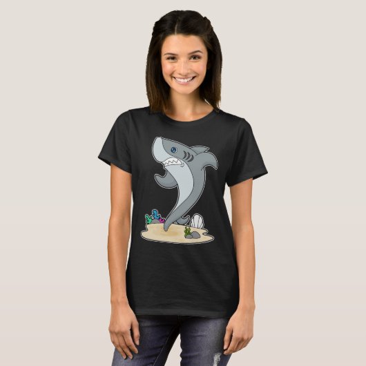 Shark Runner die Sport uitvoert T-shirt (Voorkant volledig)