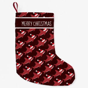 Shark Santa Hat Burgundy Sharkmas Animal Kleine Kerstsok