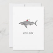 Shark Santa Jaws Funny Christmas Gezegde Feestdagenkaart (Voorkant)