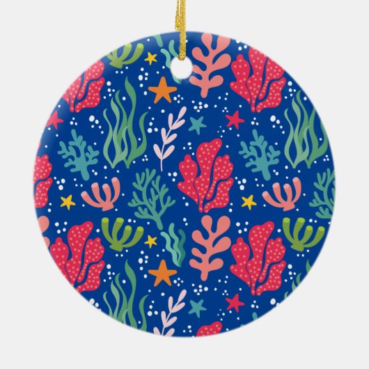 Shark Santa Riding Sled Ornament (Achterkant)