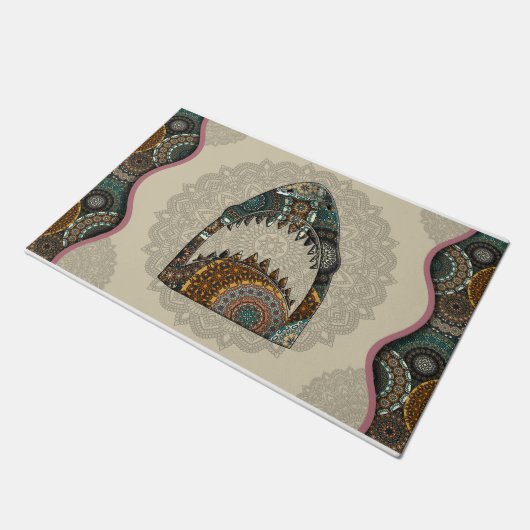 Shark Sasquatch Yeti thema deurmat (Schuin)