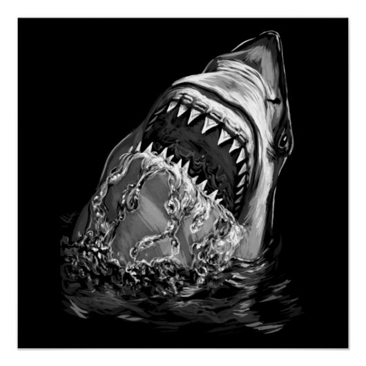 Shark Scary Shark Perfect Poster (Voorkant)