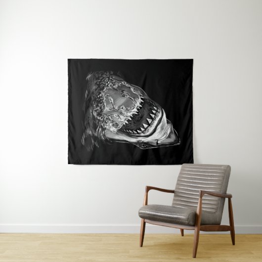 Shark Scary Shark Wandkleed (In Situ (horizontaal))