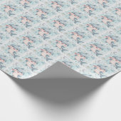 Shark Schattige Baby Pastel Waterverf Patroon Cadeaupapier (Hoek)