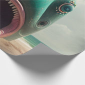 Shark sculpture on the beach cadeaupapier (Hoek)