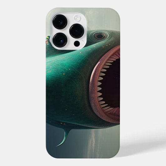 Shark sculpture on the beach iPhone hoesje (Achterkant)