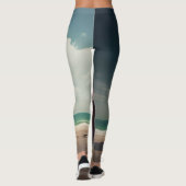 Shark sculpture on the beach leggings (Achterkant)