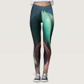 Shark sculpture on the beach leggings (Voorkant)