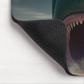 Shark sculpture on the beach muismat (Hoek)