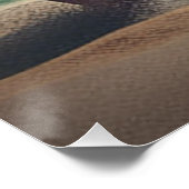 Shark sculpture on the beach perfect poster (Hoek)