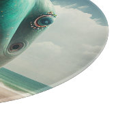 Shark sculpture on the beach snijplank (Hoek)