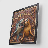 Shark Seal Underwater Friends Vierkante Klok (Hoek)