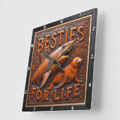 Shark Seal Unlikely Marine Vierkante Klok (Hoek)