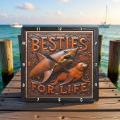 Shark Seal Unlikely Marine Vierkante Klok