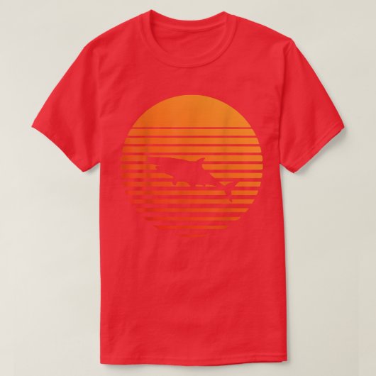 shark Shadow silhouette in front of a Sun T-shirt (Design voorkant)