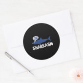 Shark Sharkasm Marine Biology Funny Gift Ronde Sticker (Envelop)