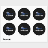 Shark Sharkasm Marine Biology Funny Gift Ronde Sticker (Vel)