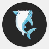 Shark Shirt Adult Kids Men Women Shark Costume Ronde Sticker (Voorkant)