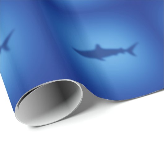 Shark silhouet cadeaupapier (Rol Hoek)