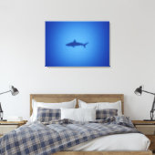 Shark silhouet canvas afdruk (Insitu (Slaapkamer))