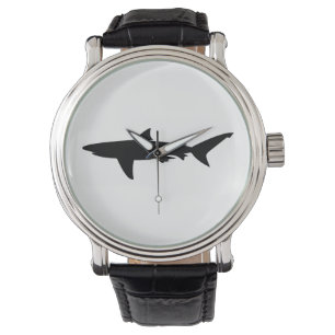 Shark silhouet horloge