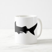 Shark silhouet koffiemok (Voorkant rechts)