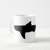 Shark silhouet koffiemok (Voorkant links)
