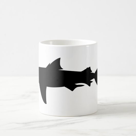 Shark silhouet koffiemok (Center)