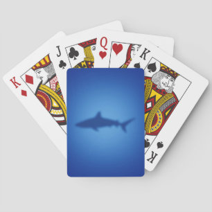 Shark silhouet pokerkaarten