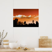 Shark silhouet poster (Keuken)