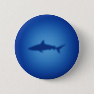 Shark silhouet ronde button 5,7 cm