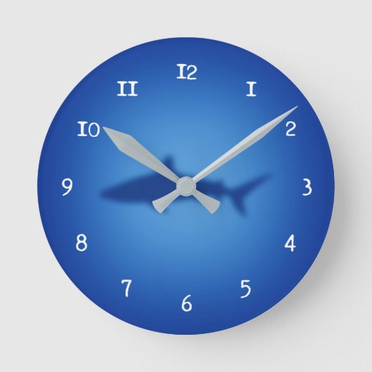 Shark silhouet ronde klok (Voorkant)