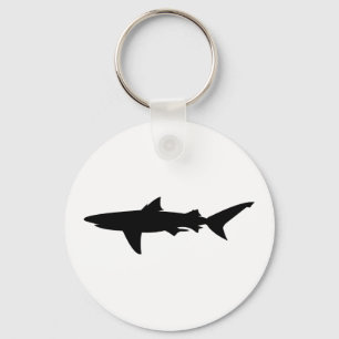 Shark silhouet sleutelhanger