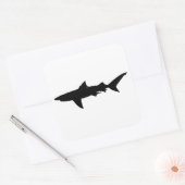 Shark silhouet vierkante sticker (Envelop)